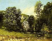 Gustave Courbet The water stream la Breme oil painting reproduction
